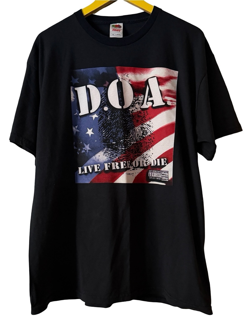 Y2K DOA Punk Band Live Free or Die Band Tee XL